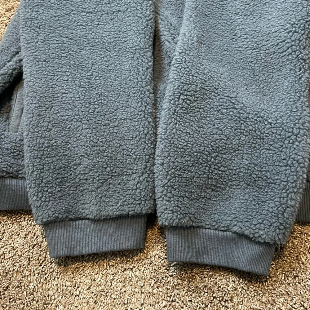 Grays Peak Outdoors Men’s Slate Blue Sherpa Fleece Pullover Jacket XL NEW Button